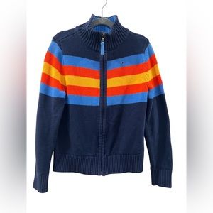 Tommy Hilfiger Jacket Cardigan Boys Navy Size Small  (6-7)‎ Full Zip Knit